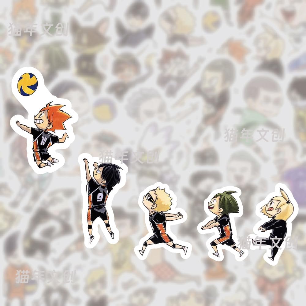 Amazon | ハイキュー ステッカー 140枚 ノートステッカー 日向 影山